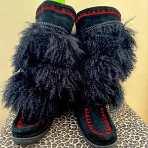 Artisan-Made Sheepskin Embroidered Mukluks